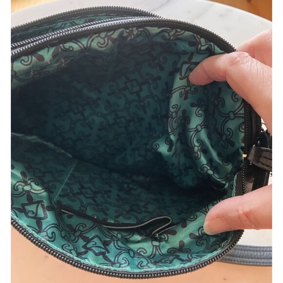 Stone Mountain Black Leather Hobo Crossbody Shoulder Bag Purse Buttery Soft - Picture 12 of 16